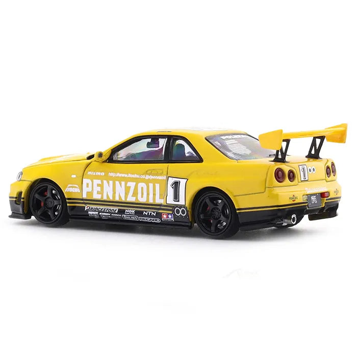 Miniature Nissan Skyline GT-R R34 Pennzoil 1:64 - KEYPIT™