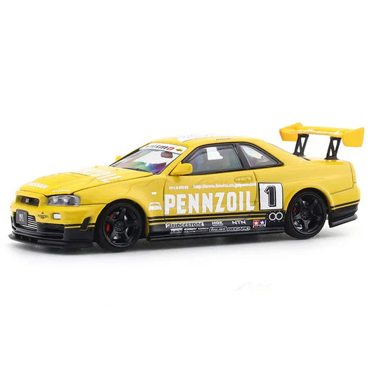 Miniature Nissan Skyline GT-R R34 Pennzoil 1:64 - KEYPIT™