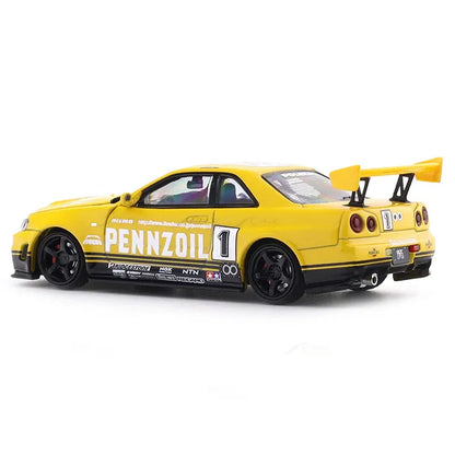 Miniature Nissan Skyline GT-R R34 Pennzoil 1:64 - KEYPIT™