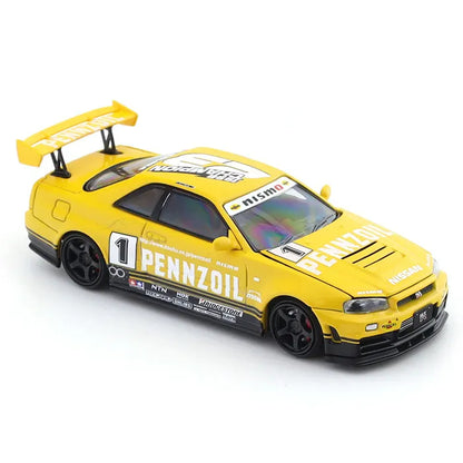 Miniature Nissan Skyline GT-R R34 Pennzoil 1:64 - KEYPIT™