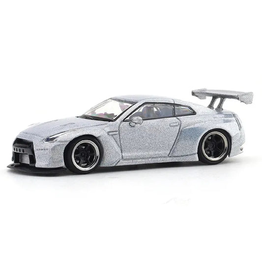 Miniature Nissan Skyline GT-R R35 silver 1:64 - KEYPIT™