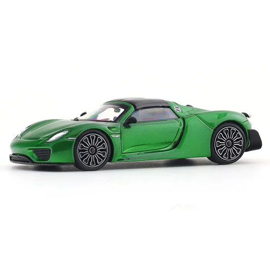 Miniature Porsche 918 Spyder Green 1:64 - KEYPIT™