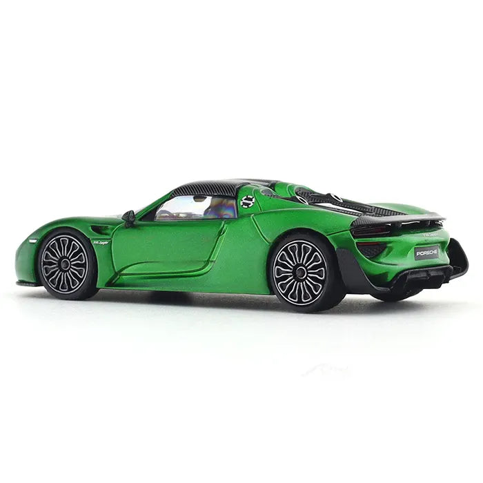 Miniature Porsche 918 Spyder Green 1:64 - KEYPIT™