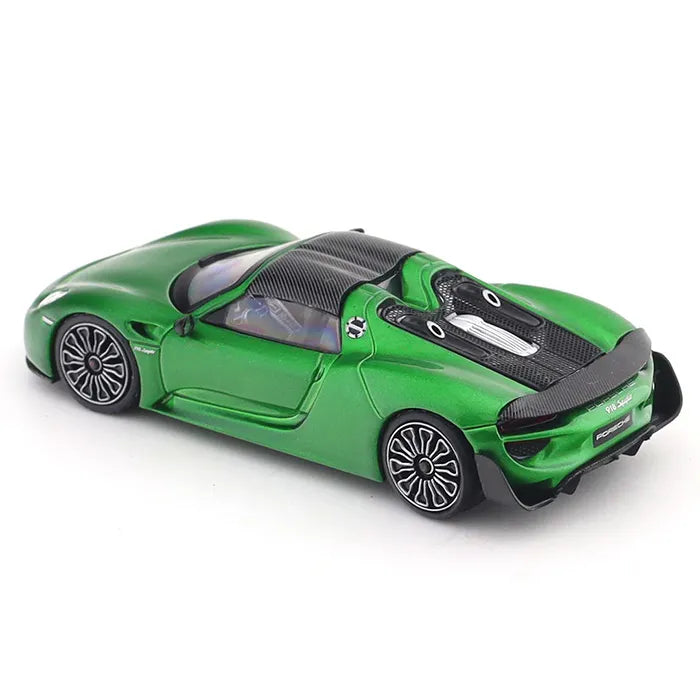Miniature Porsche 918 Spyder Green 1:64 - KEYPIT™